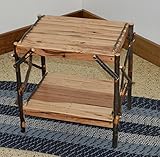 Rustic Hickory 2-Tier End Table *ALL HICKORY* Amish Made USA