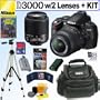 Nikon D3000 10MP Digital SLR Camera with 18-55mm f/3.5-5.6G AF-S DX VR and 55-200mm f4-5.6G ED AF-S DX Zoom-Nikkor Lenses + 8GB Deluxe Accessory Kit