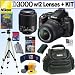 Nikon D3000 10MP Digital SLR Camera with 18-55mm f/3.5-5.6G AF-S DX VR and 55-200mm f4-5.6G ED AF-S DX Zoom-Nikkor Lenses + 8GB Deluxe Accessory Kit