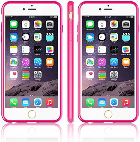 Iphone 6 Case, Clear Pink [ Okden ] Clear Back for Iphone 6 (4.7) Hybrid Case Bumper Slim Fit Transparent Cover Clear/pink