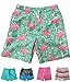 INGEAR Little Boys Quick Dry Beach Board Shorts Swim Trunk Swimsuit Beach Shorts with Mesh Lining (Pink Flamingo, 2T)
