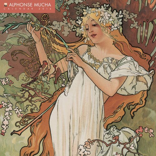 Mucha 2016 Square 12x12 (Glitter Cover) Flame Tree