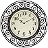 Westclox 32021 Round Filigree Rubbed Clock, 12-Inch, Bronze