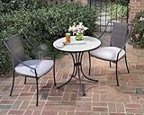 Fishtail Tile Bistro Table and 2 Newport Arm Chairs - Home Styles - 5606-341 Fishtail Tile Bistro Table and 2 Newport Arm Chairs - Home Styles - 5606-341