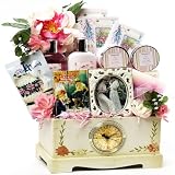 Art of Appreciation Gift Baskets Victorian Lace Tea, Spa & Treats Clock Gift Chest