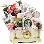Victorian Lace Gourmet Food Gift Basket and Spa Set - the PERFECT gift for her!