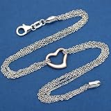 14k Two Tone Gold Heart Ankle Bracelet Love Anklet 9