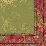 Caspari Set of 2 Marrakesh Paper Cocktail Napkin Package, Sage