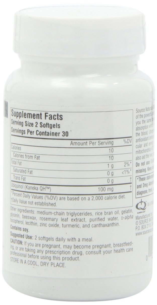 Amazon.com: Source Naturals Ubiquinol CoQh 50mg, 120 Softgels ... Amazon.com: Source Naturals Ubiquinol CoQh 50mg, 120 Softgels ...