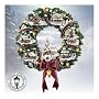 Thomas Kinkade Illuminated Christmas Village Wreath