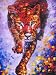 Original on Canvas giclee by Leonid Afremov - "SNOW LEOPARD" Hand Signed Painting