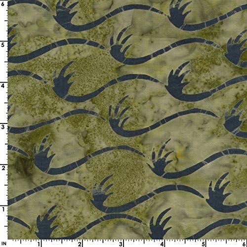 Fresh Water Designs Kahuna Batiks Fabric - Swoosh - Green #KAH02-004