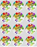 12 40th Birthday Rice Paper fairy / cupcake 40mm circle toppers decoration