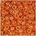 BeadTin Orange Sparkle 9mm Barrel Pony Beads (500pcs)