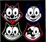 Felix The Cat - 4 Kiss Faces Parody - Sticker / Decal