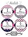12 Monthly Baby Stickers, Pink & Navy Blue, Girl, Baby Belly Stickers, Monthly Onesie Stickers, First Year Stickers Months 1-12, Pink & Navy Blue, Nautical, Baby Girl