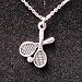 Pewter Tennis Racquets Necklace