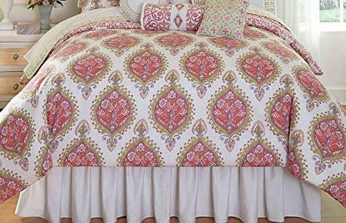 Dena Home 1C04242 Capri Reversible Comforter, Full/Queen, Pink