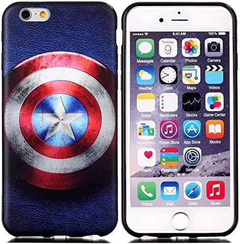 Matte TPU Silicone Captain America Case Cover for iPhone 6 6S (4.7 inch)