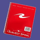 One Subject Notebook, Wirebound, 8 1/2