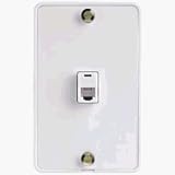 Philips SDJ6650W - Surface mount outlet - RJ-11 - white - 1 port