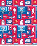 NBA Los Angeles Clippers Basketball Print Fleece Fabric By the yard