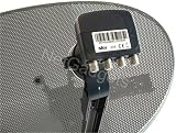 picture of Satgear Sky/Freesat - New Zone 1 Satellite HD Mini Dish Kit with Quad LNB, 20m Twin Cable and Brackets, All Fixings and Wall Bolts- Perfect For Sky/Freesat, Includes Exclusive Satgear 2 Year Warrenty and Full Set Up Guide