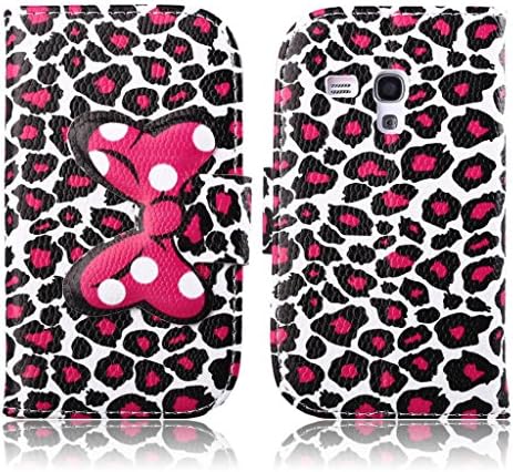 S7562 case,JATXE PU leather wallet flip bow buckle protects the skin soft case for the Samsung Galaxy S Duos S7562 (005)