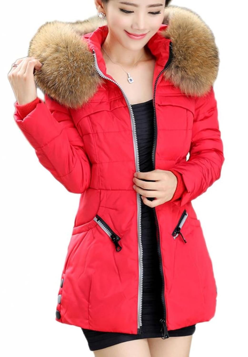 Women's Down Coats Fur-Trimmed