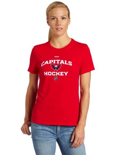 NHL Women's Washington Capitals Authentic Progression Team Short Sleeve Basic Tee (Red, XX-Large)