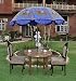 Lalhaveli Rajasthani Handmade Elephant Embroidered Patio Garden Umbrella Parasol Large 52 X 72 Inches RS.10560.00
