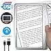 [Rechargeable] 3X Large Ultra Bright LED Page Magnifier with 12 Anti-Glare Dimmable LEDs(Evenly Lit Viewing Area & Relieve Eye Strain)-Ideal for Reading Small Prints & Low Vision Seniors