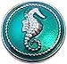 Green Seahorse Snap Charm GS815 (Standard 18mm Size)