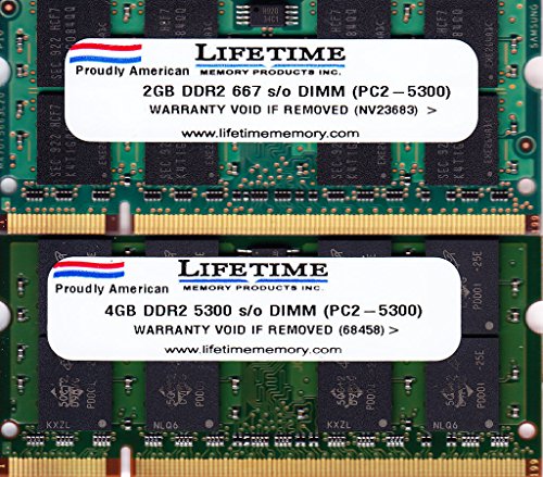 6GB Memory upgrade for Apple iMac Core 2 Duo 2.0GHz (AI) by Lifetime Memory Products (Mid-2007)