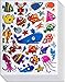 Roberly Kids Stickers Over 1200+, 50 Different Sheets 3D Stickers for Kids & Toddlers, Cool Cute Puffy Stickers - Including Animal, Numbers, Fruits, Fish, Dinosaurs, Butterflies, Cars, Trucks, More