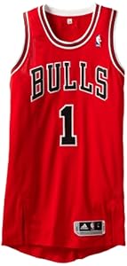 NBA Chicago Bulls Red Authentic Jersey Derrick Rose #1, X-Large