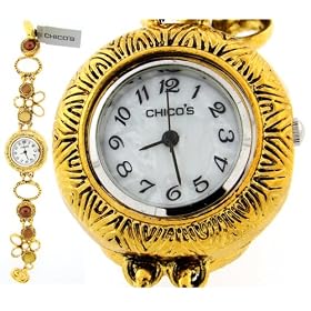 Chico's Torra Gold Beaded Quartz Watch