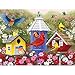 Bits and Pieces - 300 Large Piece Jigsaw Puzzle for Adults - Primary Colors - 300 pc Birds and Flowers Jigsaw by Artist Crista Forest