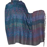 Jamawar Wool Fancy Shawl Jacquard Design Womens Clothes 80 x 40 (jmwr658)
