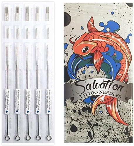 Salvation Tattoo Needles - 100 Pcs - 7M - Disposable &amp; Sterilized - 7 Magnum Shader