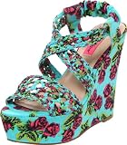 Betsey Johnson Womens Busta Wedge Sandal Sandals
