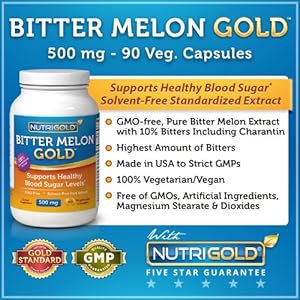 Nutrigold Bitter Melon Gold, 500 mg, 90 veg. capsules