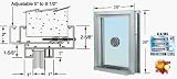 CRL 28 Wide Bullet Resistant Satin Anodized Exterior Window with Surround Sound, Speak Thru and Shelf with Deal Tray