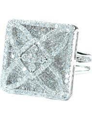 3.00 Carat (ctw) 14k White Gold Round Diamond Ladies Cocktail Right Hand Statement Ring 3 CT