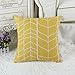 CaliTime Canvas Throw Pillow Cover Case for Couch Sofa Home Decoration Modern Chevron Stem Panels Geometric 18 X 18 Inches Vibrant Yellow