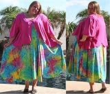 Batik Petal Hemmed Sundress with Jacket