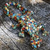 Harlequin Mosaic Resin Lizard Garden Ornament