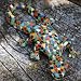Harlequin Mosaic Resin Lizard Garden Ornament