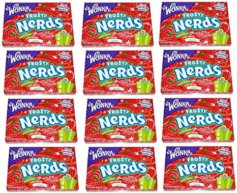 Wonka Frosty Nerds Tiny, Tangy Crunchy Candy: 12 Boxes of 6 Oz