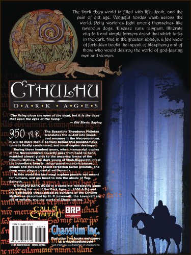 Cover image : Cthulhu Dark Ages (Call of Cthulhu Horror Roleplaying, Chaosium #2398)